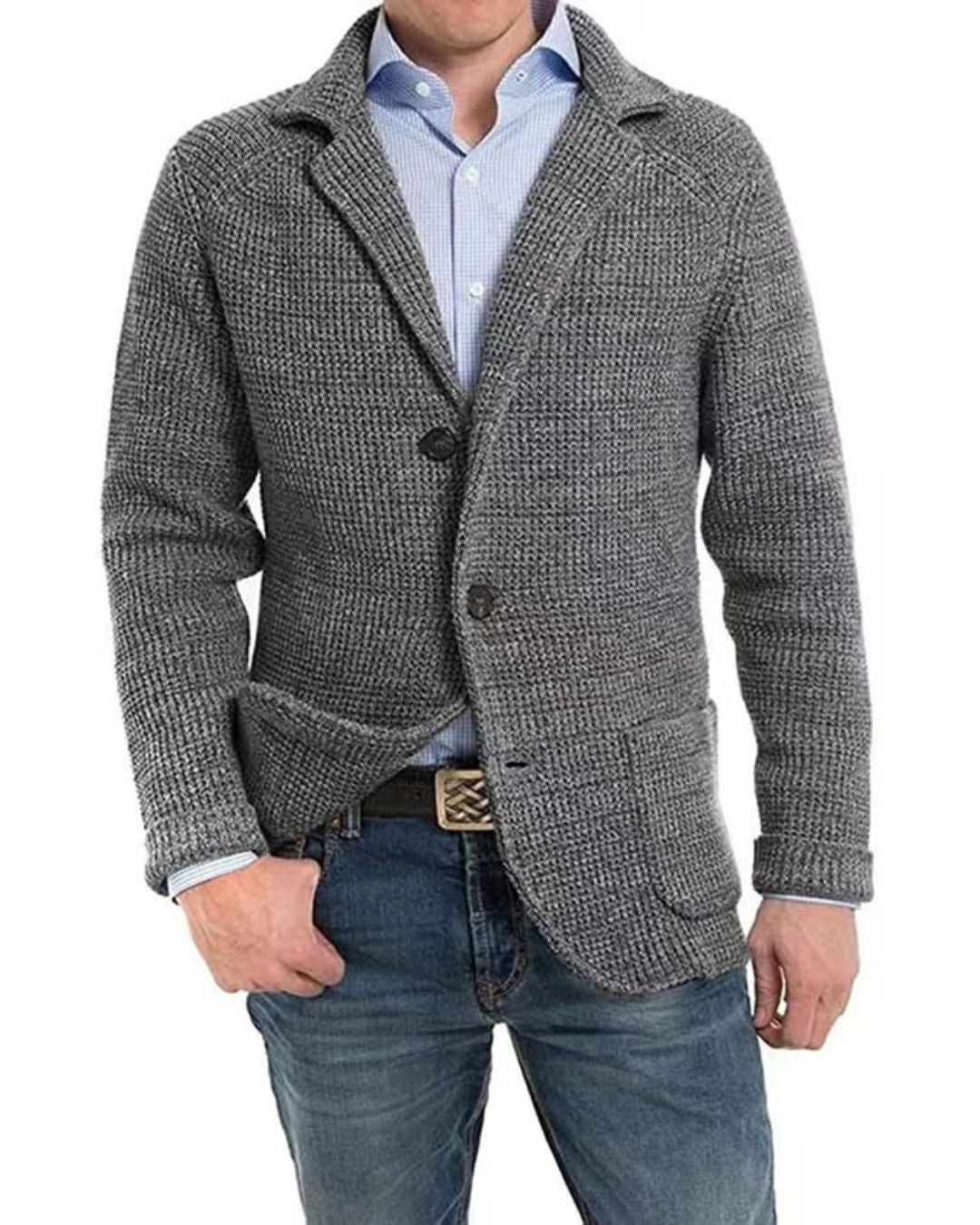Elegant Long-Sleeve Pocket