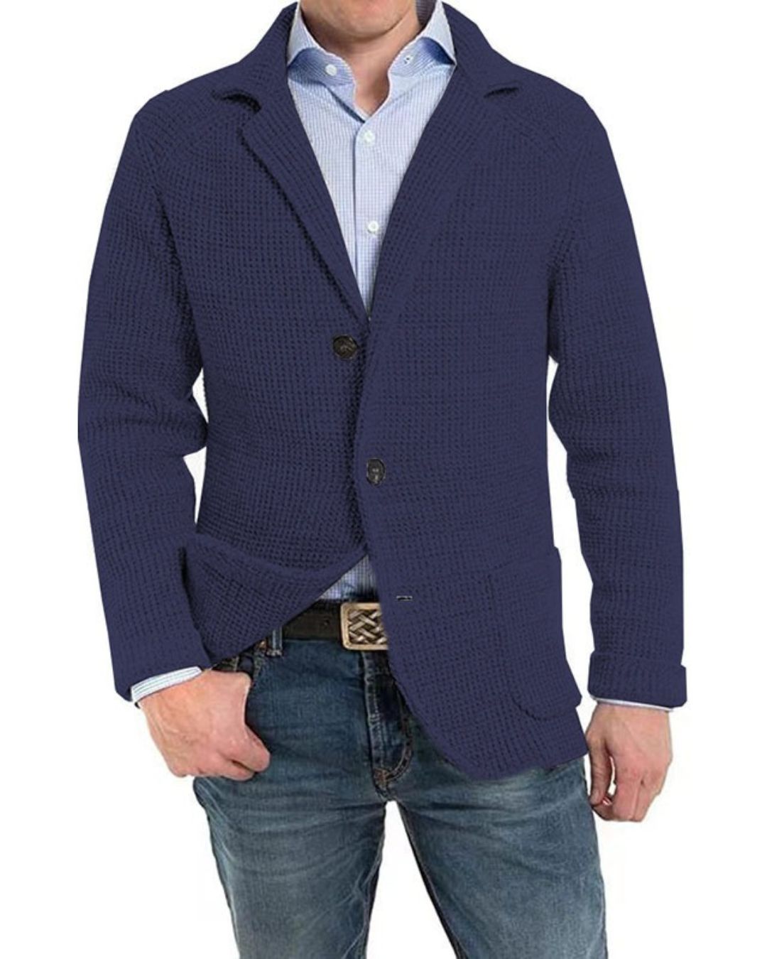 Elegant Long-Sleeve Pocket