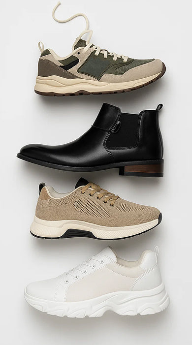 Comparación de altura con y sin zapatos